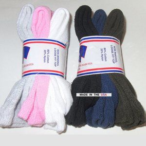 6 Pairs Womens Physicians Choice Diabetic Crew Socks  USA Made
